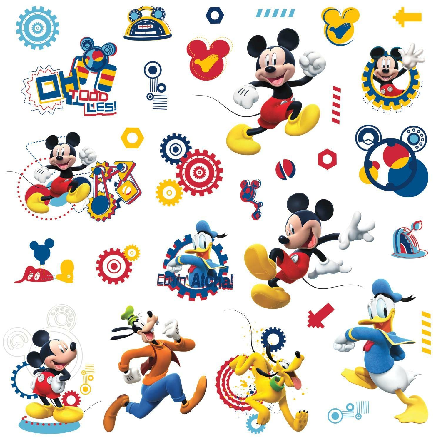 Stickers repositionnables multi-éléments Mickey Mouse Disney