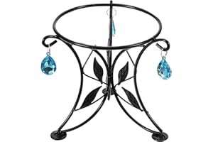 POPETPOP Gazing Ball Stand, Metal Gazing Globe Stand Crystal Ball globe Display Stand Metal Garden Sphere Stand Sphere Holder Flowerpot Rack for Garden Home 14cm