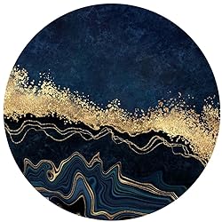 Navy Blue Gold Marble Abstract Modern Aesthetic
