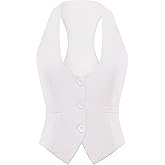 Foucome Vest for Women Dressy Casual Suit Vests Versatile Steampunk Racerback Waistcoat Vest Tops
