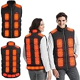 Updated Heated Vest for Women Men Comfortable Electric Heated Jacket with 23 Heating Zones 3 Heat Levels USB Powered Machine Washable for Winter Outdoor Activities Hiking Skiing Skating