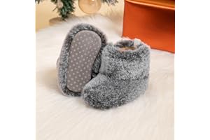 Infant Baby Boys Girls Warm Fleece Lined Boots Soft Winter Snow Booties Toddler Crib Shoes