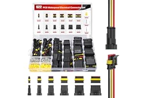 Nilight 622PCS 1 2 3 4 5 6 Pin Electrical Connector ‎Plug Male Female Terminal Wire Connectors Waterproof Quick Connect Set f