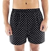 Stafford 4 Pack Woven Cotton Boxers (Small, Black Plaid)