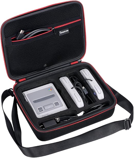 Amazon クラシックミニsfc用 Smatree ニンテンドークラシックミニスーパーファミコン収納ケース 2017 Classic Mini Super Famicom収納箱 大容量 ケース 収納