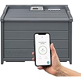 Genie BenchSentry Connect Slate Smart Package Delivery Box for Outside, Extra Large