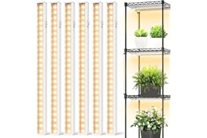 SpeePlant LED Grow Light Strips, T5 Grow Lights, Full Spectrum, 1FT 3000K, Plant Light Strip for Indoor Plants, Plant Light with ON/Off Switch, 6-Pack