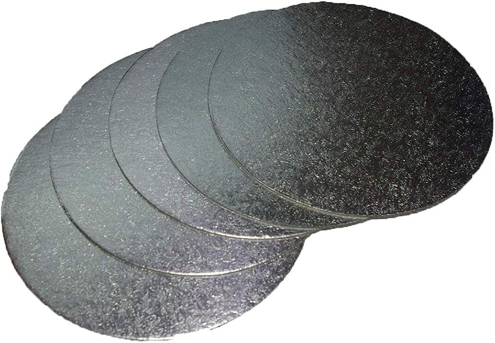 LARRYROO Pack of 5 Cut Edge Round Cake Boards 7 Inches