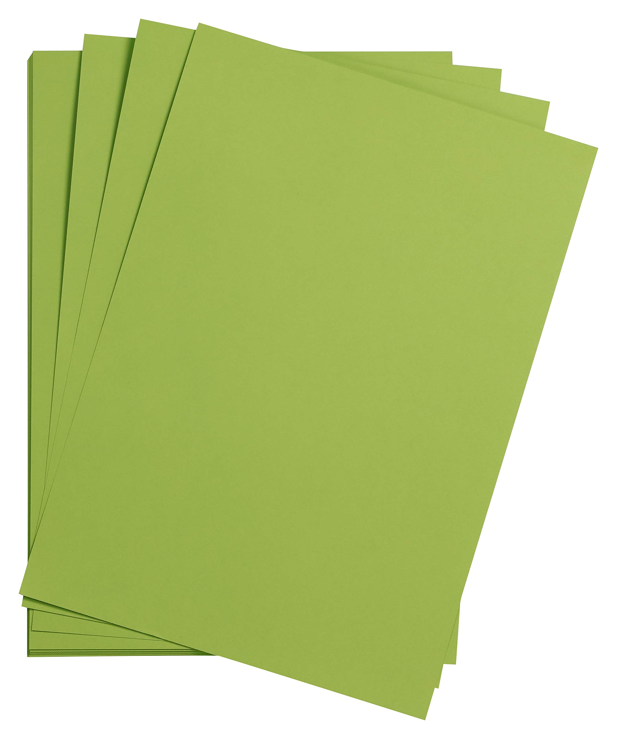 Clairefontaine - Ref 975352C - Maya Smooth Coloured Drawing Card (Pack of 25 Sheets) - 185gsm - A3 (42 x 29.7cm) - Moss Green Colour - Deep Dyed, Acid Free, pH Neutral