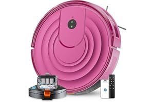 MBYULO Robot Vacuum and Mop Combo 5000Pa 650mL 2 in 1 Mopping Robot Vacuum Cleaner Schedule WiFi/Alexa/App Smart Self-Charging Robotic Vacuum Ultra-Slim