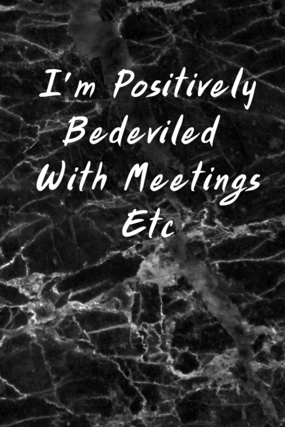 I'm Positively Bedeviled With Meetings Etc: 6 X 9 Blank Lined Coworker Gag Gift Funny Journal: Notebook: Lined Notebook Journal, Black Notebook, 6 x 9 ... Cover Blank Lined Journal Coworker Notebook