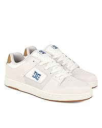 DC Men's Manteca 4 Skate Shoe, TAN/Blue/Gum, 8