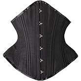 SHAPERX Women's Heavy Duty Corset Double Steel Boned Waist Trainer Corsets Underbust Body Shaper