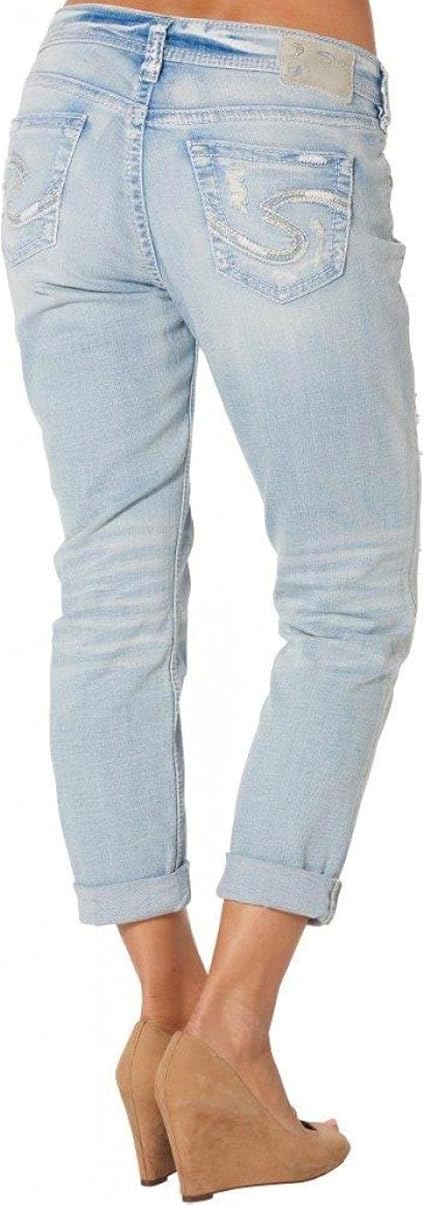 Amazon.com: Silver Jeans Co. Women's Sam Mid Rise Boyfriend Jean: Clothing