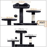 Yaheetech 138.5cm Cat Tree Tower Multilevel Activity Tree Black view 4