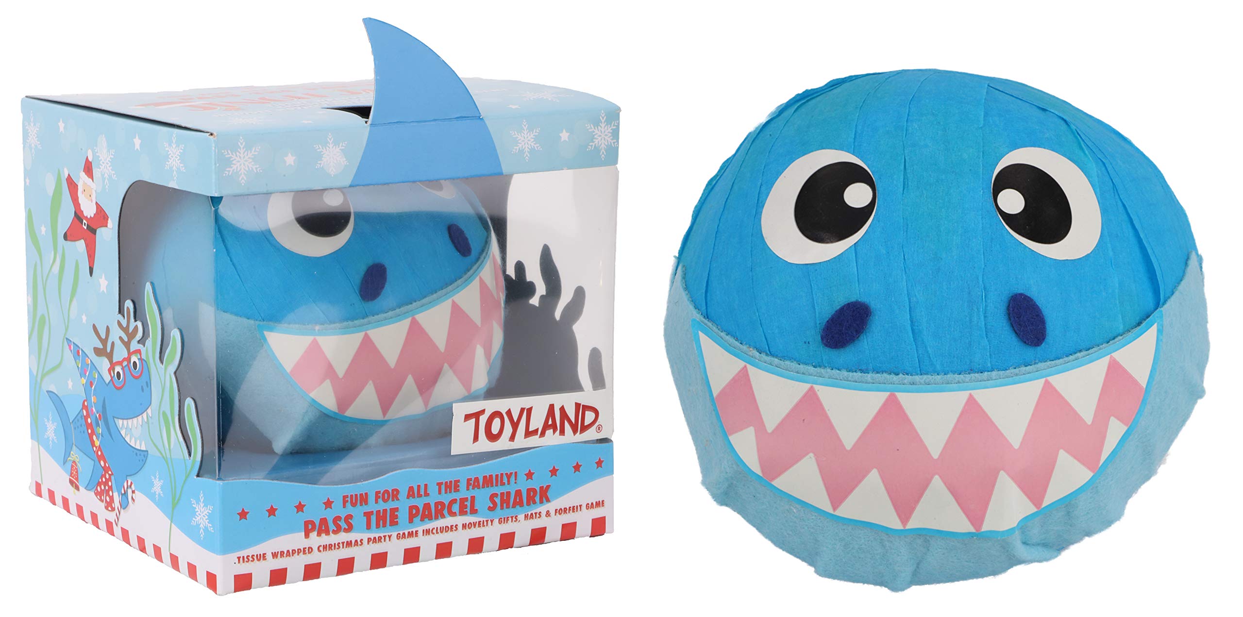 Toyland® Pass The Parcel Peel & Reveal Game - Christmas Family Fun (Shark)