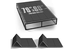 Imperius Folding Spring Box, 10MM, Bed Support Flat Noodles, King Size 76x80'' ﻿ ﻿Light and Thin, Breathable, Noise Minimizing,Moisture Resistant Bunkieboards