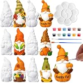 Arrowbash 6 Pcs Fall Gnome Ceramics to Paint, 5.1