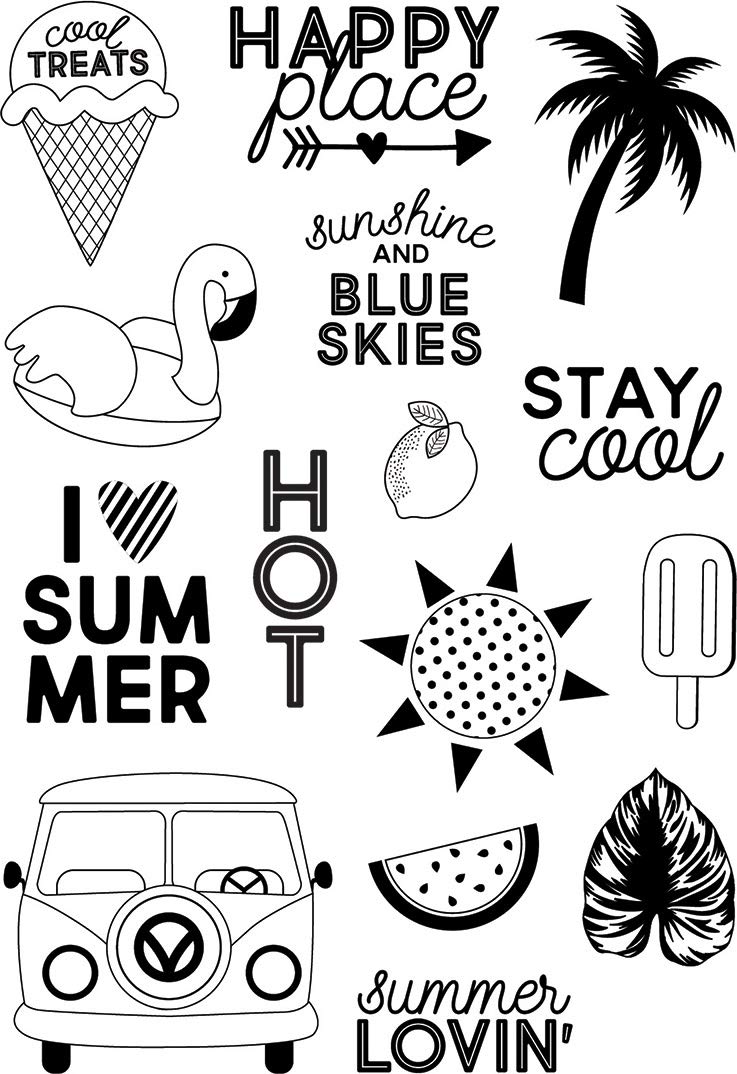 Simple Stories Clear Stamps, Small