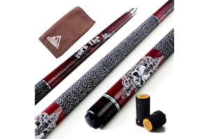 CUESOUL 58 inch 19/20/21 oz 1/2 Maple Pool Cue Stick Kit-Rockin Series