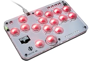 Borcham S16 Leverless Arcade Stick, with DIY RGB & Turbo Functions, <1ms Input Latency, Compatible with PC/Ps3/Ps4/Switch/Steam Deck, Support Hot Swap & SOCD