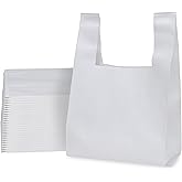 Prime Line Packaging Reusable TShirt Tote Bags, Fabric Thank You Bags with Handles for Small Business, Shopping, Retail, Bulk