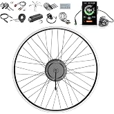 BAFANG 48V500W Front Hub Motor Ebike Conversion Kit with Optional Display | 65N.m Torque 40KM/H Brushless Gear Motor for Most Bikes, 100mm OLD Axle, Compatible with V-Brake/Disc Brake, IPX5 Waterproof
