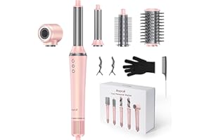 Bopcal 5 in 1 Hot Air Styler Wrap – High-Speed Hair Dryer Brush with Auto Wrap Curlers, Fast Drying & Frizz-Free Styling, Smart Heat Control, No Heat Damage, Lightweight, Giftable for Women