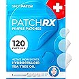 PatchRx Pimple Patches for Face (120 Patches), Hydrocolloid Acne Patches with Tea Tree Oil, Pimple Patch Pimple Stickers - Hydrocolloid Patch Acne Dots - Acne Pimple Patches For Face - Zit Patches