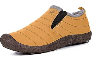 Eagsouni Womens Mens Snow Boots Winter Shoes Slip On Ankle Booties Anti-Slip Water Resistant Fully Fur Lined Outdoor Sneakers