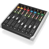 Behringer X-TOUCH EXTENDER X-TOUCH EXTENDER with 8 Touch-Sensitive Motor Faders, LCD Scribble Strips, USB Hub and Ethernet/USB Interfaces