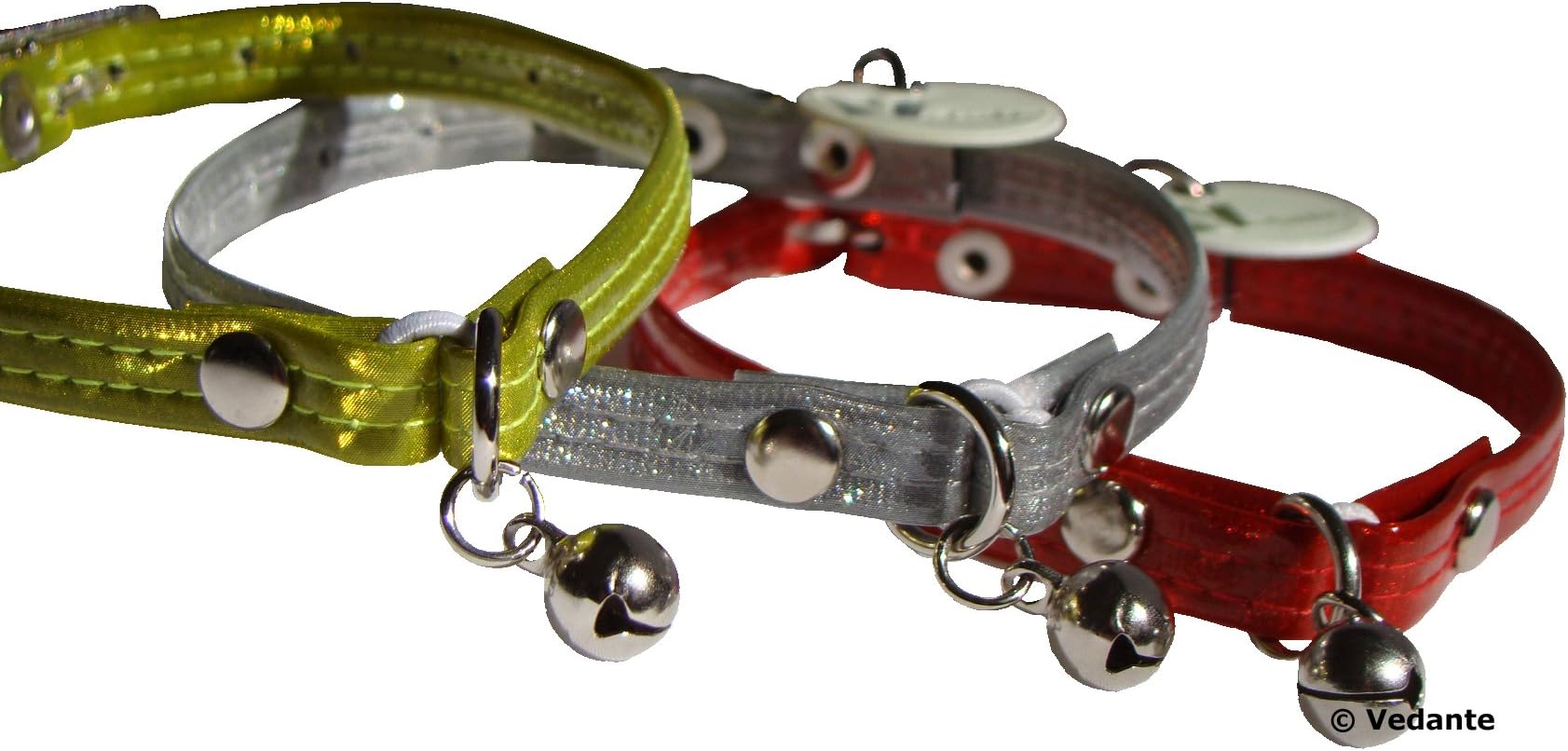 Vedante Super Reflective Break-Away Cat Collar with Bonus Glow in The Dark Tag
