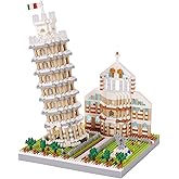 LULUFUN Architecture Building Blocks,Leaning Tower of Pisa Blocks Set, Mini Bricks Kits,Toy Gifts for Children and Adults