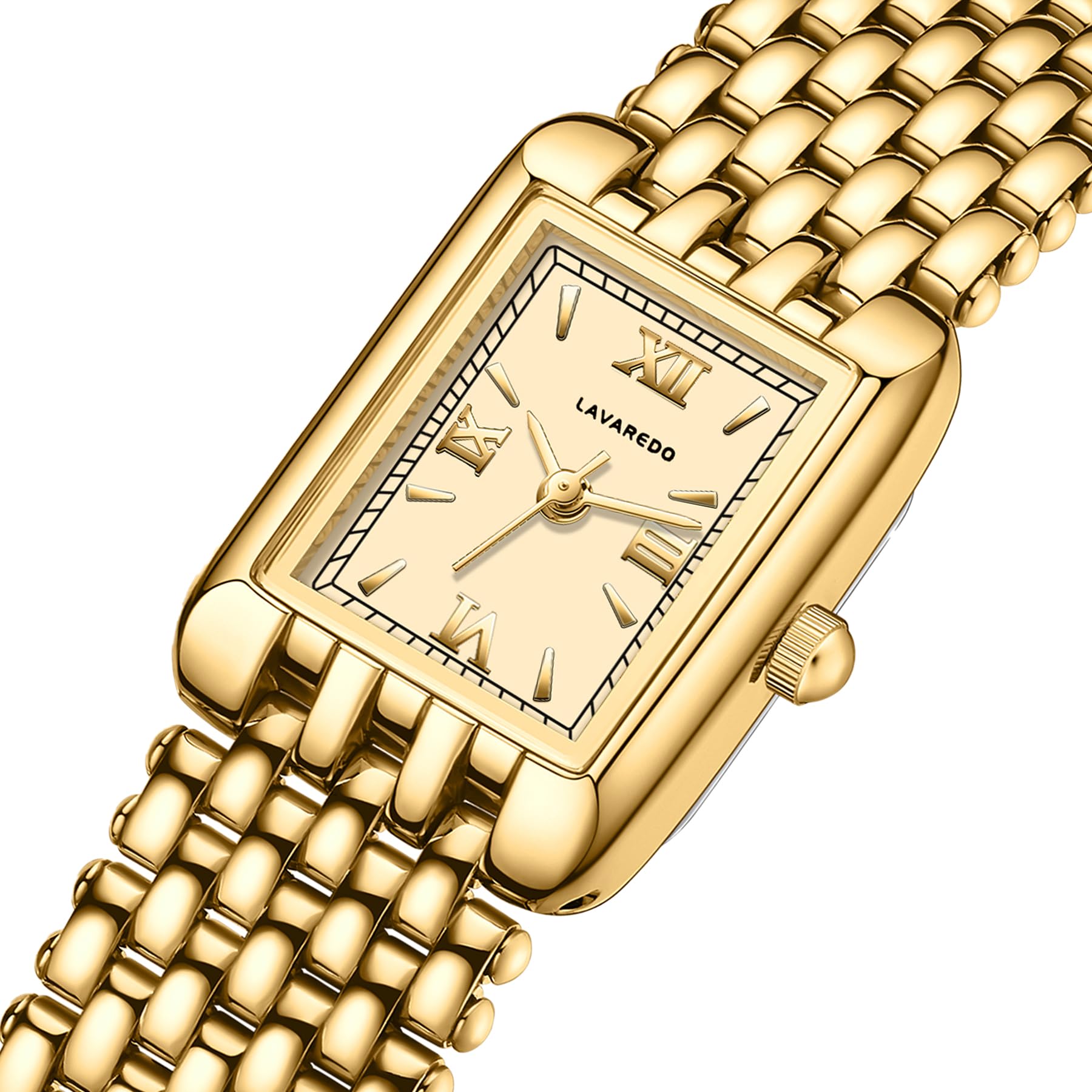NN BEN NEVIS Gold Watches for Women Dainty Small Ladies Watch with Stainless Steel Strap, Luxury Casual Fashion Square Quartz Waterproof Watch Bracelet Adjustment Tool Included