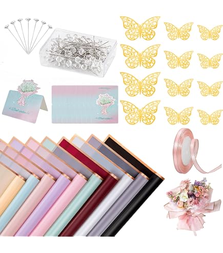 1Pcs Shinny Flower Wrapping Paper Multifuction DIY Gift Packing Florist Material