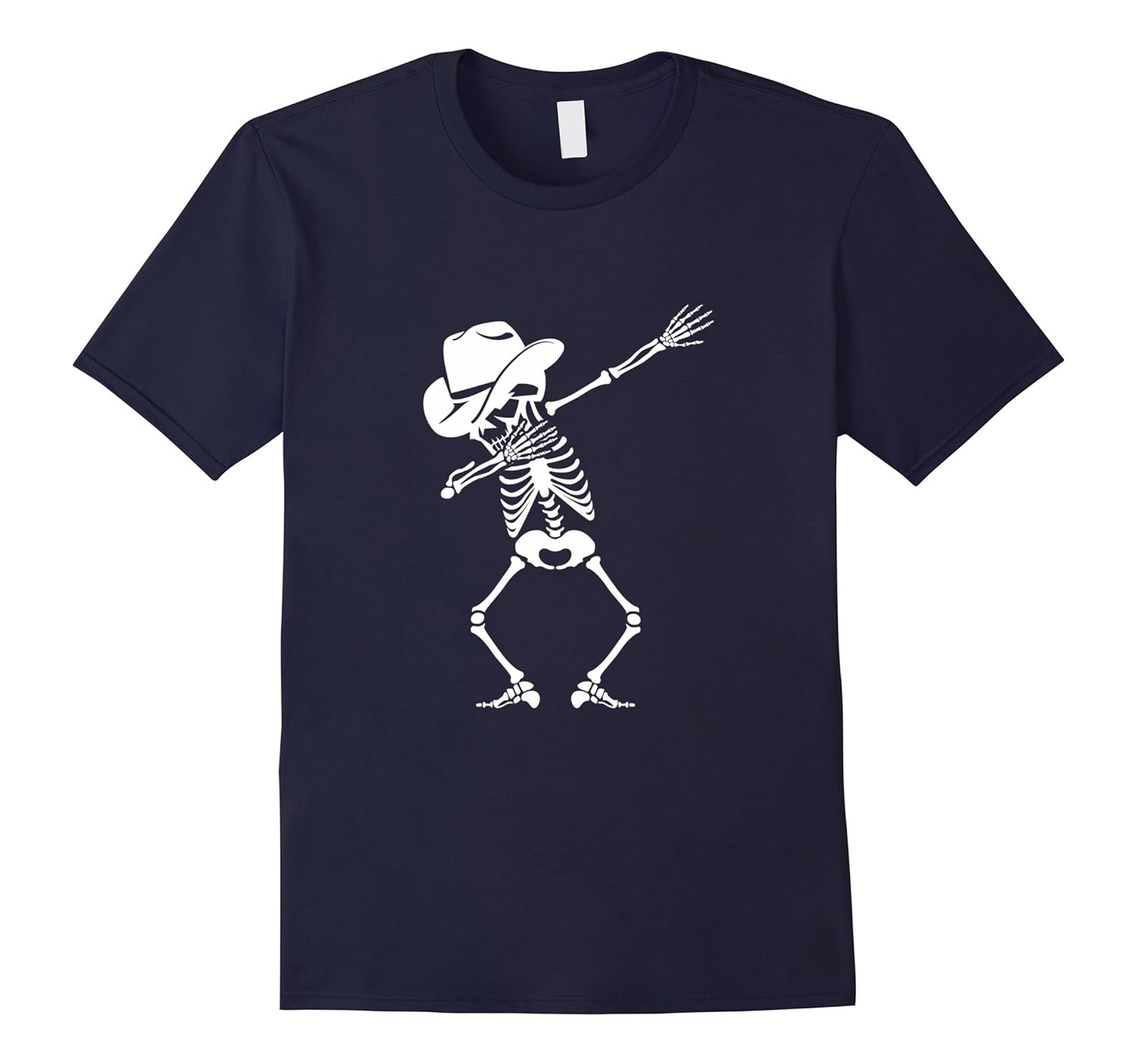 Dabbing Skeleton T-shirt Cowboy Hat Skull Shirt Dance Move-Rose