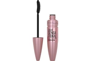 Maybelline Lash Sensational Waterproof Mascara, Lengthening and Volumizing for a Full Fan Effect,Very Black, 1 Count