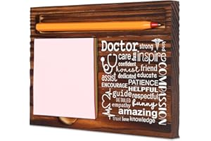 TRCENDE Doctor Thank You Appreciation Gifts, Doctor Week Gifts, Gifts for Med School Students Graduation Doctors, Birthday Christmas Gift for Doctor, Retro Self-Stick Note Pad Holders XB474