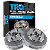 TRQ Rear Brake Drum Set Driver & Passenger Side Compatible with 2000-2008 Ford Focus