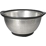 KitchenAid Gourmet Stainless Steel Colander, 5-Quart, Black