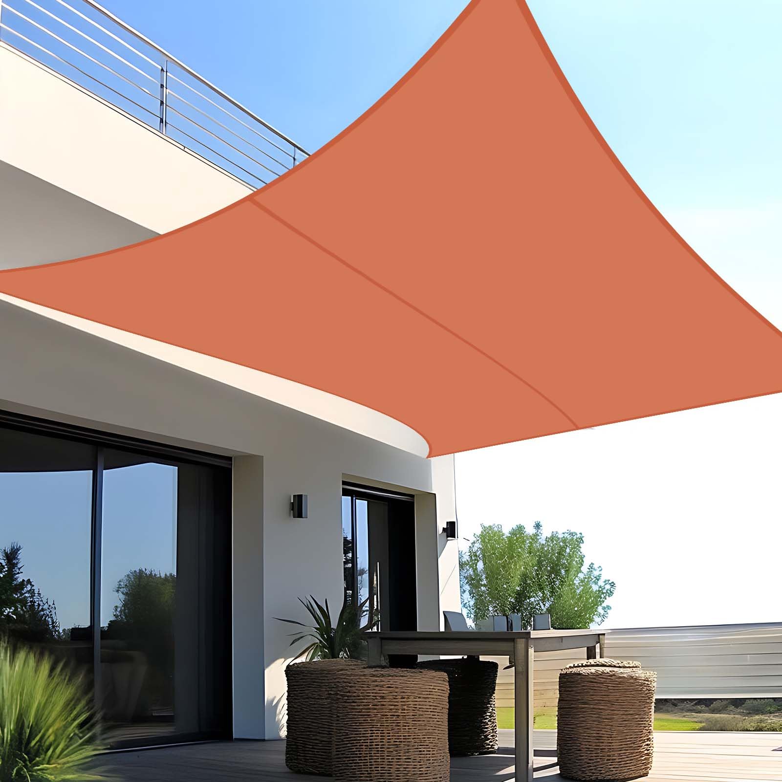 SUNNY GUARD Sun Shade Sail Rectangle 3x4m Waterproof UV Block for Garden Outdoor Patio - orange red