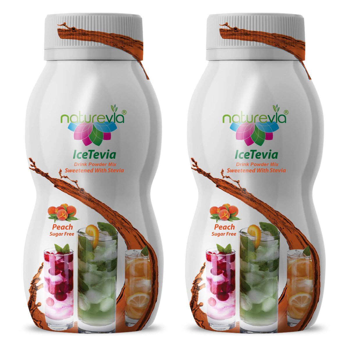 Sugar free Iced Tea Powder Mix Drink with stevia Icetevia Peach with