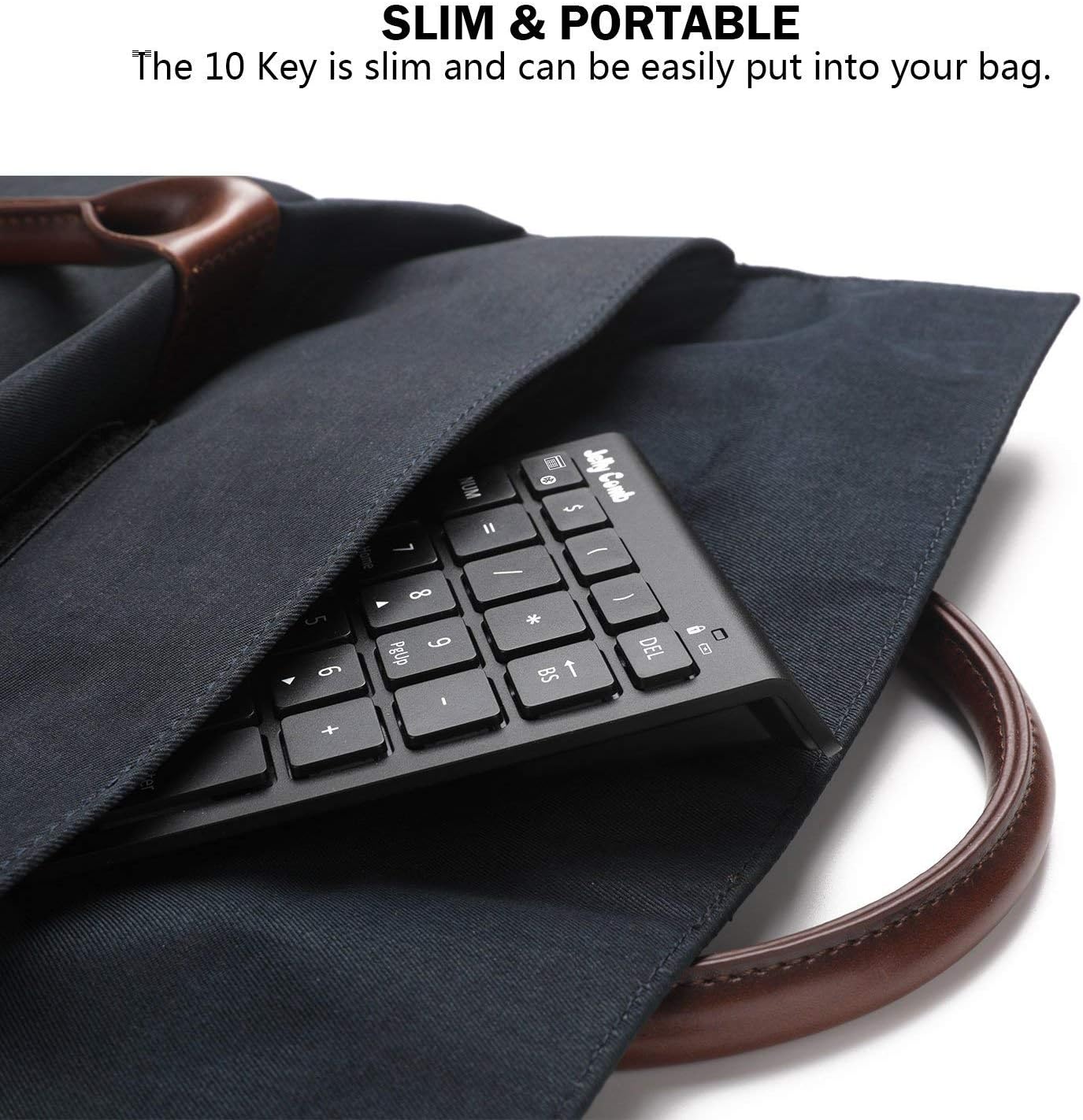 Jelly Comb Bluetooth Numeric Keypad, Ultra Slim Full Size 28key