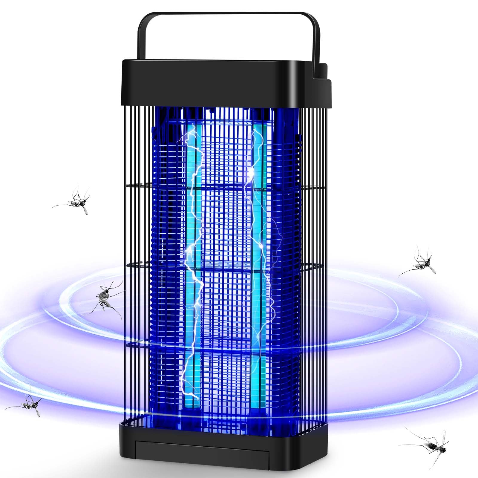 Photo 1 of Electric Bug Zapper Indoor Outdoor 20w Insect Killer Mosquito Zapper Black Flying Insect Traps with Power Cord Mosquito Killer for Home Backyard Farm Patio Garage