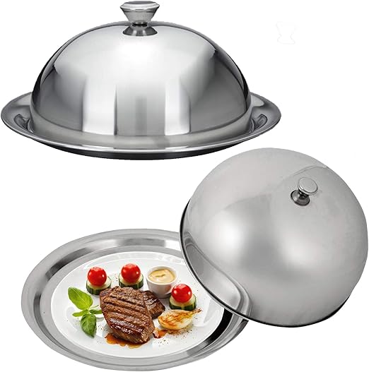 Brushed Stainless Steel Cloche (26 x 13 m) Amazon.co.uk Kitchen & Home
