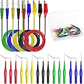 Linkhood 21PCS Back Probe Kit, Banana Plug to Copper Alligator Clip Automotive Test Leads Set, Insulation Wire Piercing Probes, Test Wires for Car Repairing Diagnostic Circuit Testing (20)