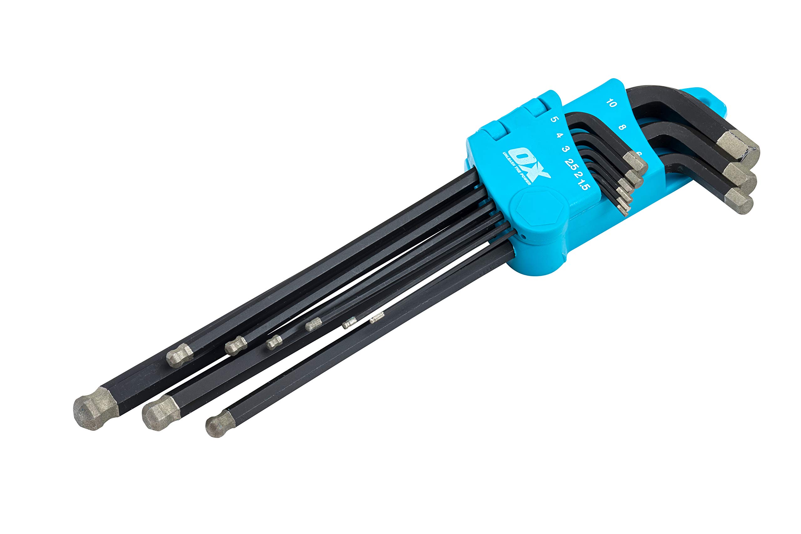 OX Pro Diamond Tipped Hex Key Set - 9 Piece, Metric 1.5-10mm