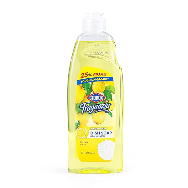 CLOROX FRAGANZIA LIQUID DISH SOAP, LEMON SCENT –...
