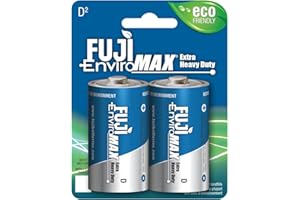 Fuji Enviromax 3100BP2 EnviroMax D Extra Heavy-Duty Batteries, 2 pk