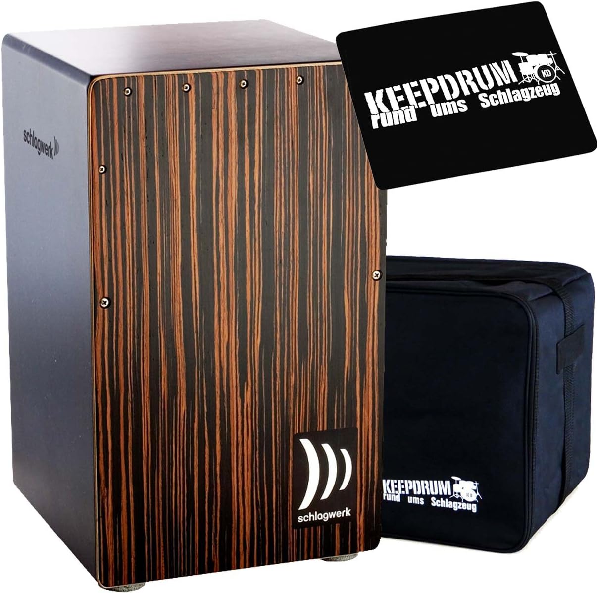 Schlagwerk CP 432 Cajon 2inOne Deluxe Makassar + keepdrum Gig Bag + CP